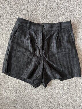 Banana Republic Stripe Viscose-Linen Shorts